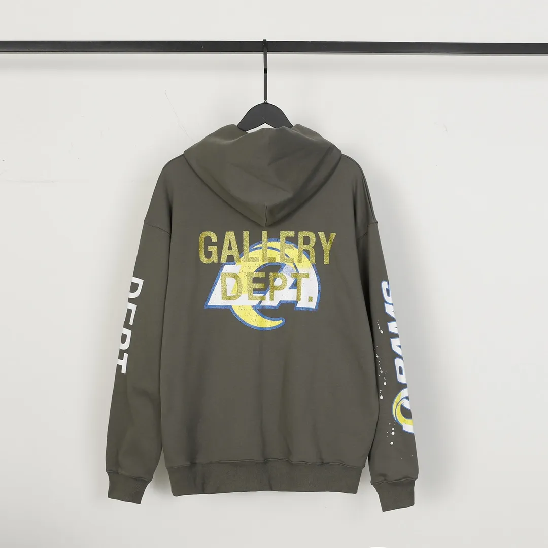 GALLERY DEPT. Autumn new hooded sweatshirt Style number: D3082P210 Color: Green Size: S M L XL